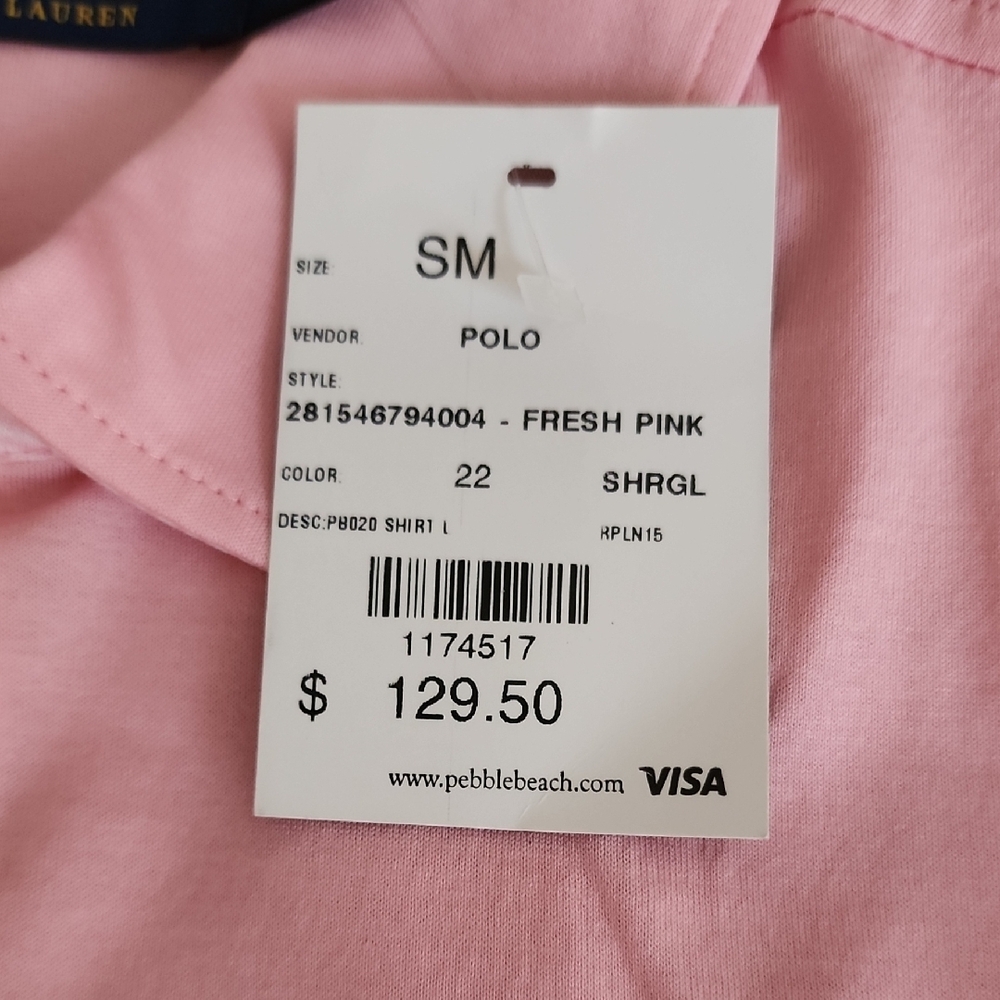 Polo Ralph Lauren Pebble Beach Pink Polo Shirt - Picture 6 of 7